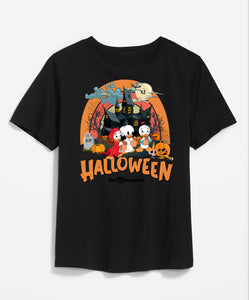 "Happy Halloween" Black Tee