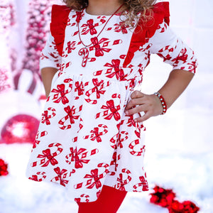 Flutter Tunic- Candy Cane Lane